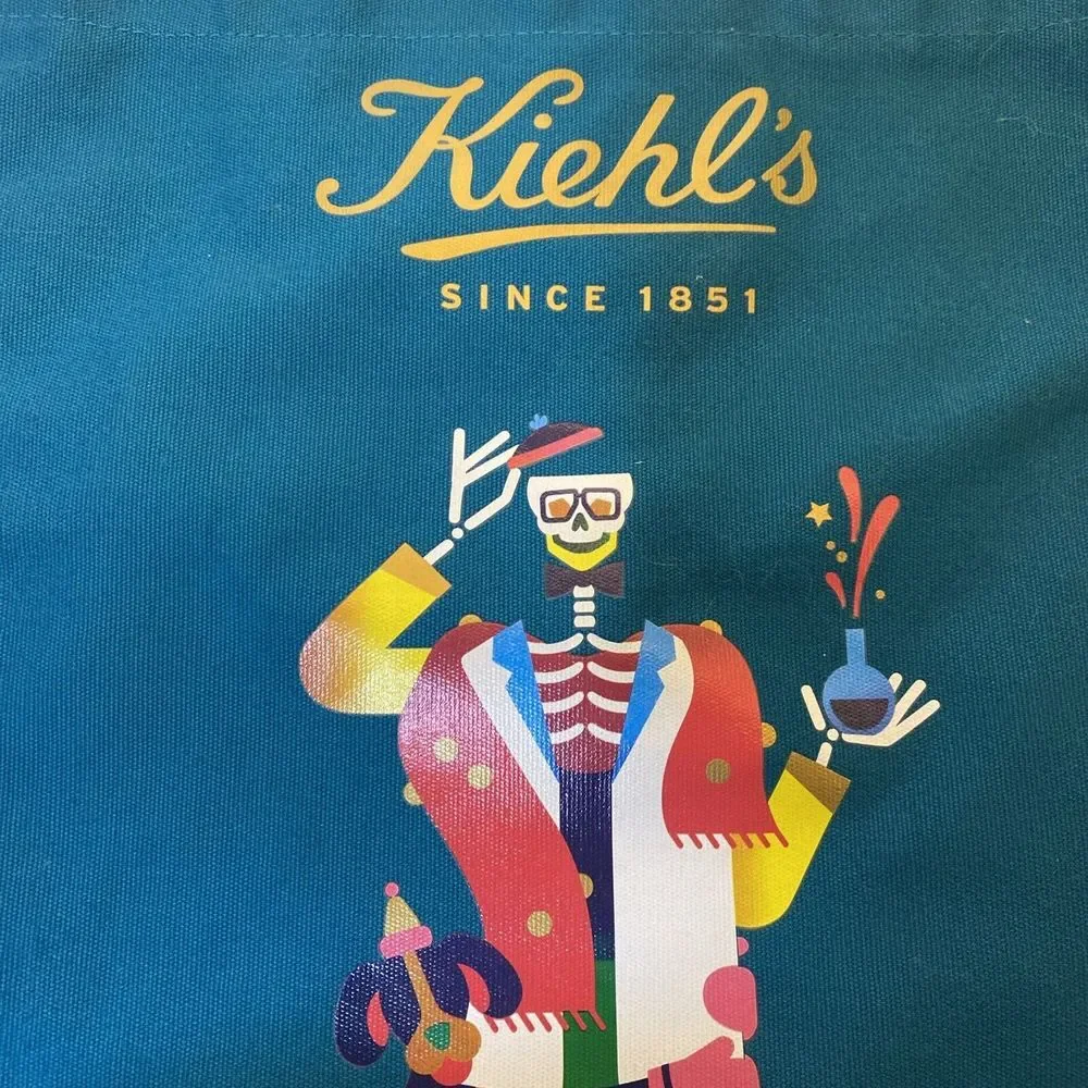 Kiehl's Limited Edition Designer Tote Bag Shoulder‎ Janine Rewell skeleton dog